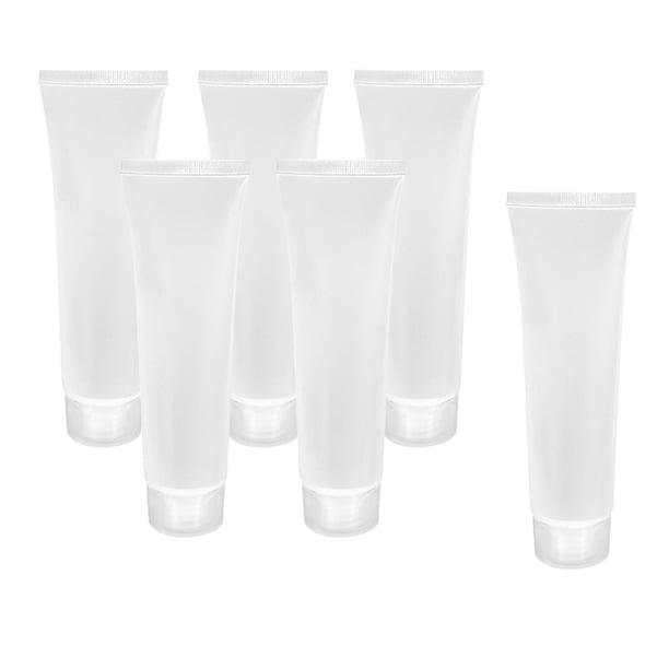 Botellas de tubos de loción cosmética de repuesto vacías, envases de cosméticos transparentes rellenables, botellas de artículos de tocador de viaje , Tapón de Tapón de rosca de 50 ml. Yinane Tubos vacíos