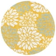 thumbnail image 2 of JONATHAN Y SANTA MONICA 5' Round Area Rug, Zinnia Floral Textured Weave - Yellow/Cream, SMB110G-5R, 2 of 8