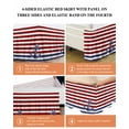 thumbnail image 6 of Blue Anchor Bed Skirt King Size 18 Inch Drop, Costal Red White Blue Stripes Background Wrap Around Dust Ruffle Bedskirts, Wrinkle & Fade Resistant Easy Fit Bedskirt with Adjustable Elastic, 6 of 8