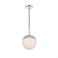 thumbnail image 3 of Eclipse 1 Light Chrome Pendant With Frosted White Glass, 3 of 5