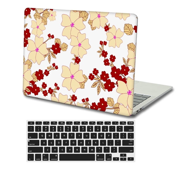 KSK KAISHEK Compatible MacBook Pro 16" Case 2023 2022 2021 Release Model A2780 M2 & A2485 M1, Plastic Hard Case + Black Keyboard Cover, Flower 3