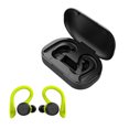 thumbnail image 2 of Moyic Auriculares Auriculares inalámbricos Cabina de carga Bluetooth 5.0 Auriculares estéreo Auriculares deportivos manos libres para Cables de audio/vídeo verde, 2 of 8