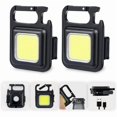 thumbnail image 1 of 2x Mini LED Work Light Inspection Lamp Rechargeable 500 Lumens Magnetic Portable Work Light Small Keychain Waterproof Flashlights for Camping Repair Emergency Lighting [Energy Class A++], 1 of 5