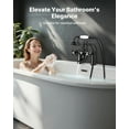 thumbnail image 2 of VEVOR Clawfoot Tub Faucet, Deck Mount Bathtub Faucets with Handheld Shower, Vintage Oil-Rubbed Bronze Clawfoot Tub Filler Faucet Shower Kit with 360° Rotation Spout & 59-inch Long Hose for Bathtubs, 2 of 9