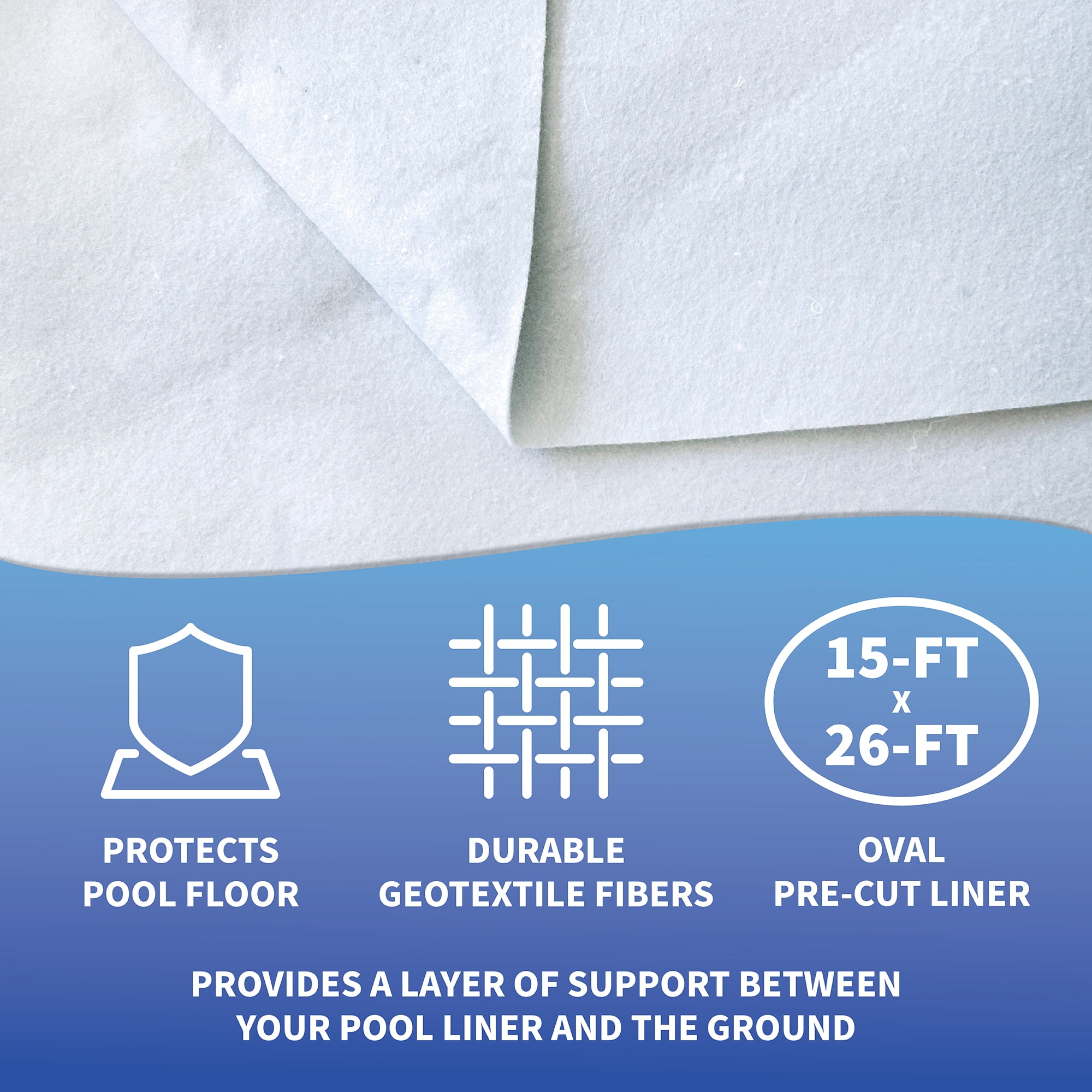 Blue Wave Oval Liner Pad for Above Ground Pools