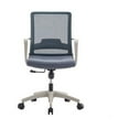thumbnail image 2 of FM Furniture Adelaide 42" Chaise de Bureau en Plastique Moderne Réglable en Gris/blanc, 2 of 7