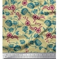 thumbnail image 1 of Soimoi Poly Georgette Fabric Leaves & Floral Artistic Printed Craft Fabric by The Yard 52 Inch Wide, 1 of 3