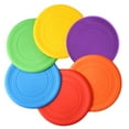 thumbnail image 2 of Flying Disc Outdoor Playing Lawn Game Disk Flyer for Kindergarten Teaching Soft Silicone Colorful 6 Pack Bulk Set, 2 of 10