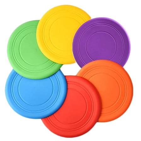 6 Pack Flying Disc, Lightweight Colorful Set for Beginners Boys Girls  Outdoor Beach Park Backyard Game