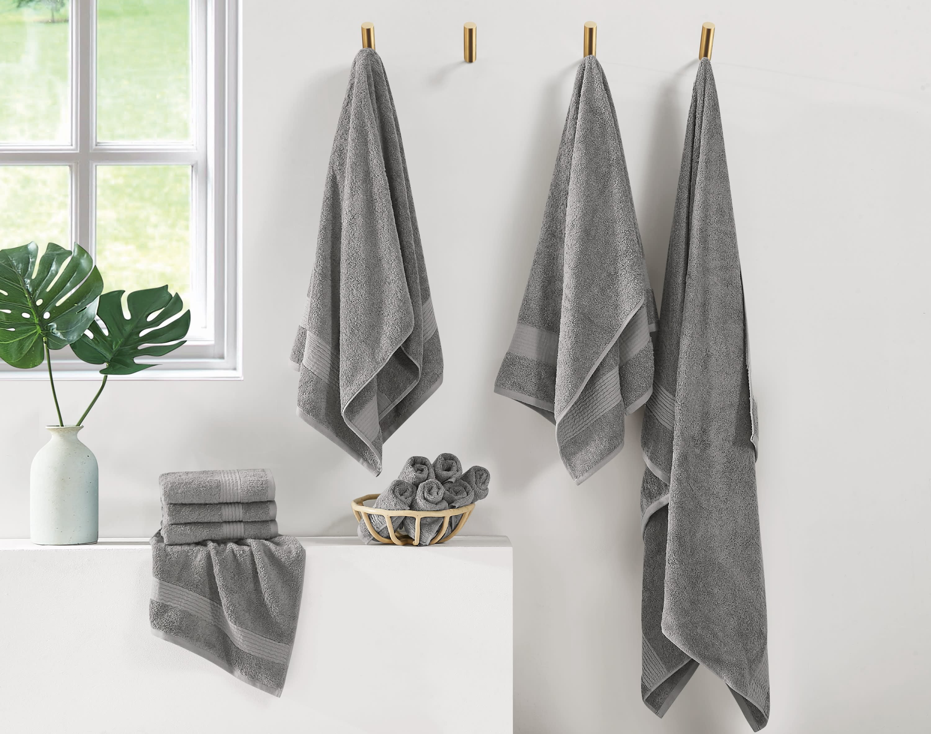 Cannon Cotton TENCEL™ 60% Cotton/ 40% TENCEL™  Bath Sheet in Grey, All Season, Adult Size, OEKO-TEX Certified