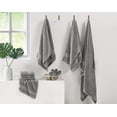 thumbnail image 3 of Cannon Cotton TENCEL™ 60% Cotton/ 40% TENCEL™ Soft 4 Pack Hand Towel in Grey, All Season, Adult Size, OEKO-TEX Certified, 3 of 5
