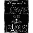 thumbnail image 4 of Sheldon Lewis 15x18 Black Modern Wood Framed Wall Art Titled - Love And Paris BW, 4 of 6