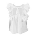 thumbnail image 3 of White XL WIZUTIZ Corset Tops for Women up to 50% Off Retro Holiday Beach Tunics Shirts Short Sleeve Casual Solid T-shirt Cotton Blend Round Neck Basic Tops Loose Fit Fluffy Tshirts Lightweight Ladies, 3 of 4