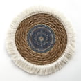 thumbnail image 1 of Flmtop 1PC Round Coasters Stain-Proof and Heat-Resistant Coasters Soft Straw Braided Bohemian Mats Dining Coasters Thickened Table Protection Placemats for Restaurants Bars Kitchens, 1 of 10