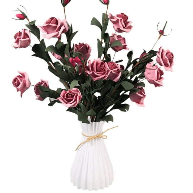 Room Decor Flower Pot Flower Container Modern Vase with Rope Wedding Decoration Vase Home Plastic Vase
