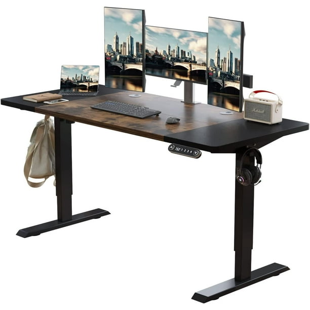 Electric Height Adjustable Standing Desk CometMin 63x 30 Inches Stand