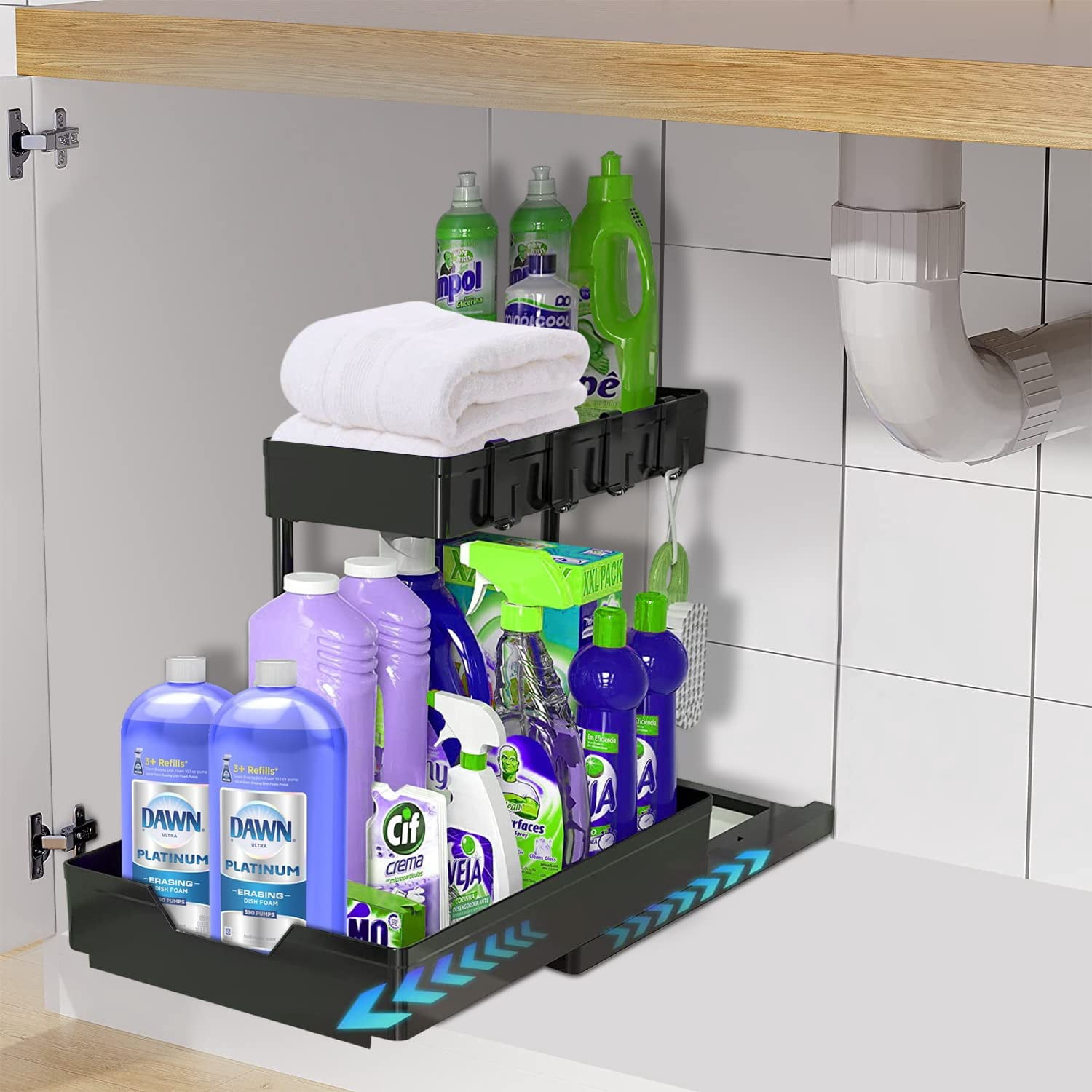 Under Sink Organizers and Storage, Bathroom Organizer, 2 Tier Pull Out ...