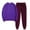 Purple, variant on Winter Save Big! Kiplyki Women's Gym Sport Suit Solid Round Neck Pullover Casual Sports Pants Sports Set