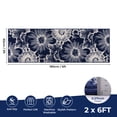 thumbnail image 2 of Findosom Runner Rug for Hallway 2x6 ft,Non-slip Machine Washable Runners Flower Floor Mats Low Pile Carpet Rug Runner with Rubber Backing for Entryway Doormat Bathroom Kitchen Laundry Room,Blue, 2 of 7