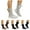 Black, variant on Women's Winter Mid Calf Boots Fleece Lined Wide Calf Ankle Booties Zipper Slip on Warm Outdoor Sneakers Shoes Black Size 6