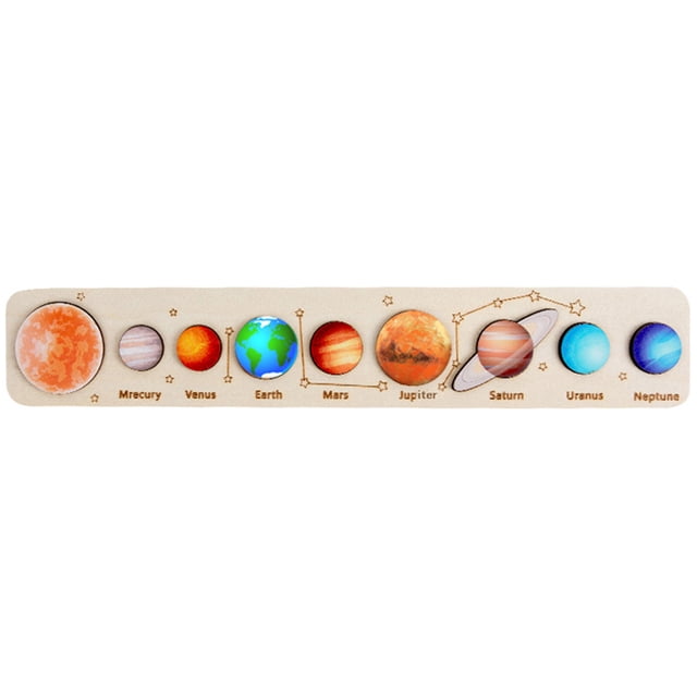 FRCOLOR solar system toys 1 Set of Solar System Puzzle Planet Matching Puzzle Solar System for Kids Educational Planet Cognition Puzzle,15.75"X2.76"X0.79"