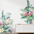 thumbnail image 2 of 2pcs Wall Stickers Self-adhesive Tropical Leaves Flowers Bedroom Living Room Decoration Wall Paper, 2 of 8