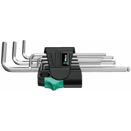 

Wera 05073594001 Hex + Ball End Hex Metric L-key Clip Set 9 Piece