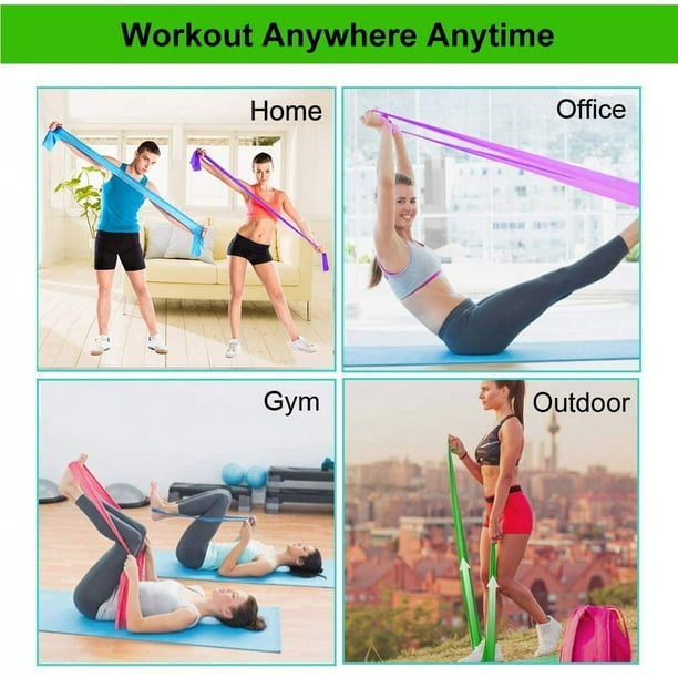 LAICAIW Resistance Bands Professional Exercise Elastic Bands Long Natural Latex Stretch Band Perfect for Strength Training Physical Therapy Pilates Yoga Walmart