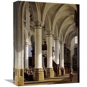 Global Gallery  16 in. A Church Interior Art Print - Heinrich Hansen