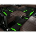 thumbnail image 4 of Leadwolf Car Floor Mats for Mercedes-Benz for GLS450 Vinyl Carpet Protection All Weather 1st and 721nd Row Velvet Colored Stripe Black and Green 4pcs, 4 of 5