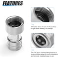 thumbnail image 4 of Garden Hose to Pressure Washer Adapter, 3/4” GHT to 1/4” Quick Connect, Convert Water Hose to Power Washer Connector with Stainless Steel Construction for Car Wash, Nozzle and Sprayer Attachment, 4 of 8