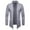 Gray Tops for Men, variant on Men's Slim Fit Blazer Long Sleeve Shawl Lapel Plain Cardigan Sweater Outwear with Pockets Gray S