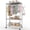 Chrome plating, variant on Gaderth Rolling Clothes Rack, Clothing Rack on Wheels, Portable Garment Closet for Hanging Clothes with Side Hooks and Adjustable Shelves, Max Load 695LBS