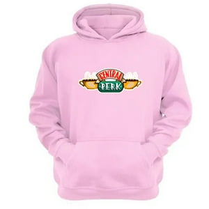 Genérico - Polerón Canguro Central Perk Rosa Talla M Unisex