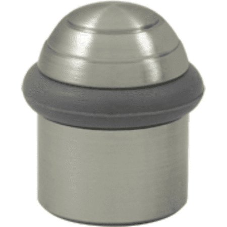 Universal Dome - 1-5/8 Inch Height Solid Brass Round Universal Floor Bumper Dome Cap Brushed Nickel