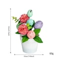 thumbnail image 3 of CoreLiving Easter Table Decorations Farmhouse Spring Centerpiece with Artificial Tulips Flowers and Speckled Eggs in Vintage Pot for Dining Room Mantel Home Office Indoor, 3 of 5