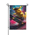 thumbnail image 1 of Bandera de jardín de temporada de Po-Ke-Mon, bandera de patio de doble cara, bandera navideña para decoraciones navideñas al aire libre, 1 of 8