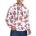 thumbnail image 2 of Fotbe Men's Hoodie with Purple Mushroom Pattern - Kangaroo Pocket Pullover Hooded Sweatshirt, Perfect for Daily Wear, Travel, and Home-XX-Large, 2 of 7