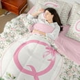thumbnail image 4 of Castle Fairy Teens Boys Girls Bowknot Personalized Initial Q 7Pcs Bedding Comforter Set,Chic Flower Rose Queen Bedding Sets Super Cozy,Dreamy Princess Queen Sheet Sets,Microfiber Bedroom Decor, 4 of 8