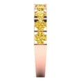 thumbnail image 4 of 1.53 ctw Wedding Band for Women - 18K Rose Gold Simulated Yellow Diamond Stackable Eternity Ring, 4 of 6