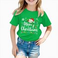 thumbnail image 6 of sdbrld Girls Christmas Shirt Kids Graphic T-Shirt Funny Xmas Holiday Tee Tops Fall Green Sizes 2-3 Years, 6 of 6