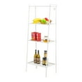 thumbnail image 5 of Ktaxon 4-Tier Bookcase Bookshelf Leaning Wall Shelf Rack Ladder Storage Furniture White, 5 of 11