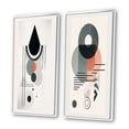 thumbnail image 3 of Designart "Lunar Purity Geometric Minimalism IV" Transitional Framed Wall Art Set Of 2 - Abstract Pink Gallery Wall Frame Set For Home Decor, 3 of 6