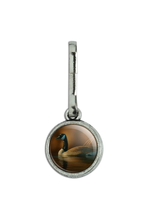 Canada Canadian Goose Antiqued Charm Clothes Purse Suitcase Backpack Zipper Pull Aid