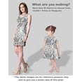 thumbnail image 5 of Soimoi Asian Paisley Printed, Cotton Satin Spandex, Sewing Fabric by The Yard 54 Inch Wide, Decorative Fabric for Dresses and Home Accents, White & Gray, 5 of 5