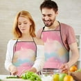 thumbnail image 5 of Colorful Cloud Star Pattern Apron-Garden Aprons for Women with Pockets-Cotton Linen Waterproof Kitchen Cooking Gardening Aprons Adjustable for Kitchen,Cooking,BBQ and Salon 33x27 Inch, 5 of 7