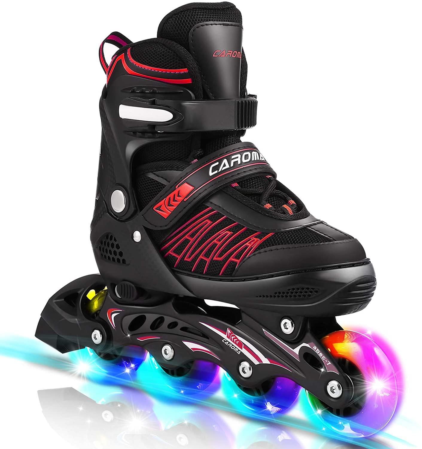 Adjustable Inline Skate with Illuminating Wheels for Kids Girls Boys