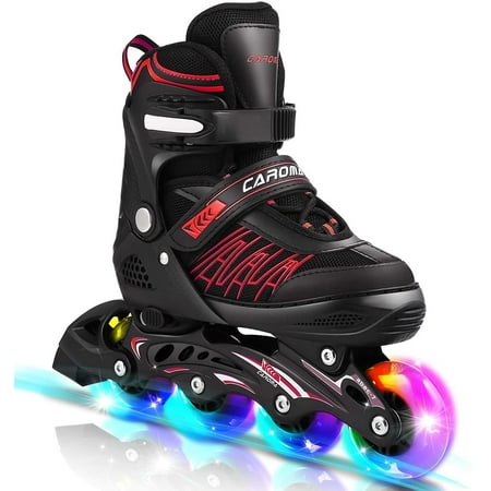 Adjustable Inline Skate with Illuminating Wheels for Kids Girls Boys Adults Mens Women Gifts Light Up Rollerblades Beginner Roller Skate
