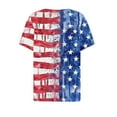 thumbnail image 5 of Cavosen Patriotic Shirts for Women Plus Size 4th of July Short Sleeve V-Neck Tops American Flag Print T Shirts Lady 2X Red White and Blue Casual Shirts Patriotic Tunic Tees 2025 Patriotic Outfits, 5 of 5