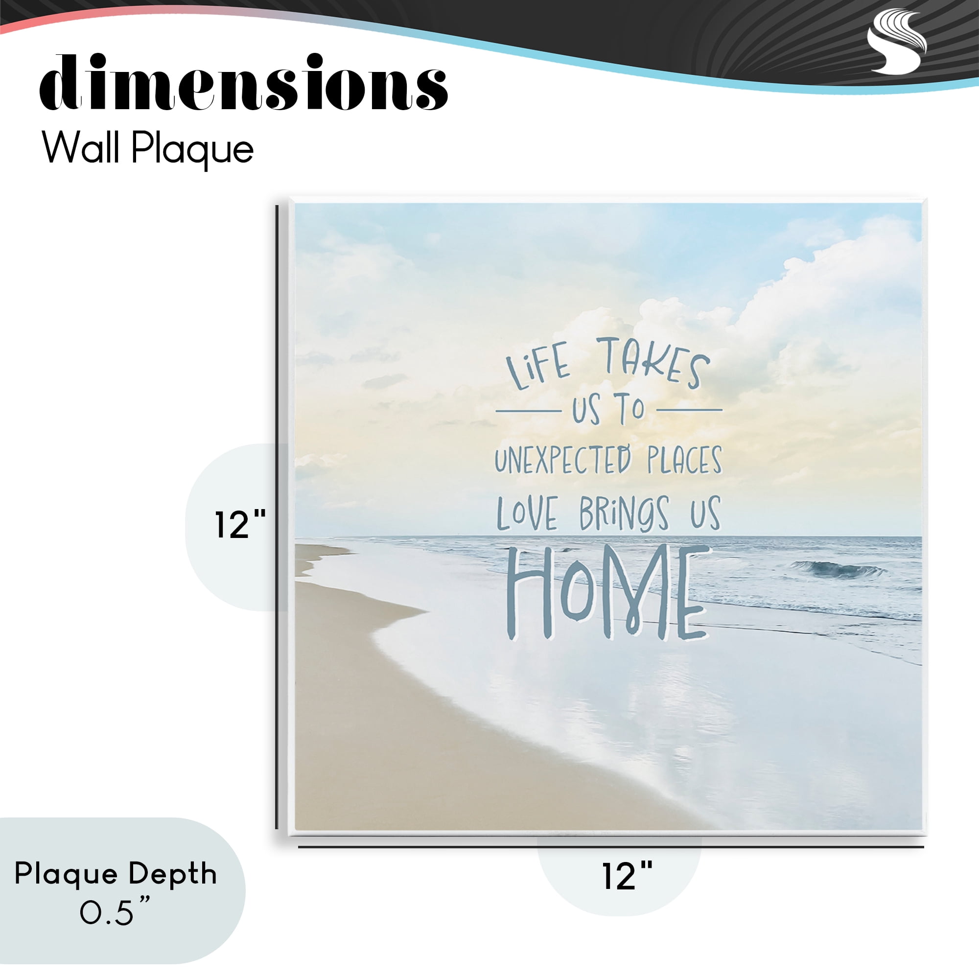 Stupell Industries Love Brings Us Home Inspiration Wall Plaque Art, design by Natalie Carpentieri